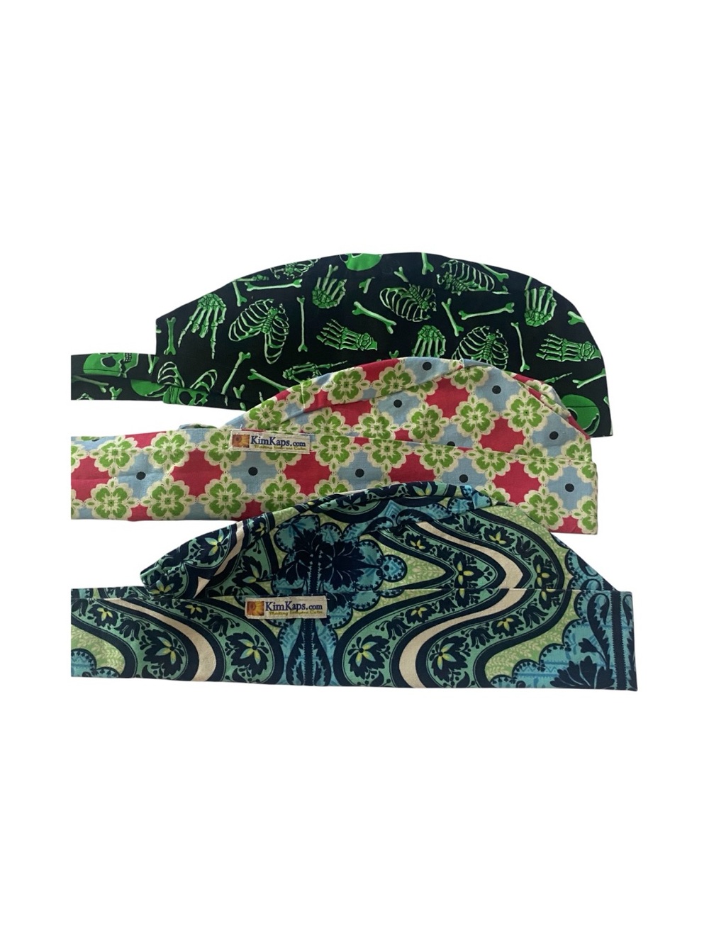 KIMKAPS-BUNDLE OF THREE MEDICAL SCRUB CAPS